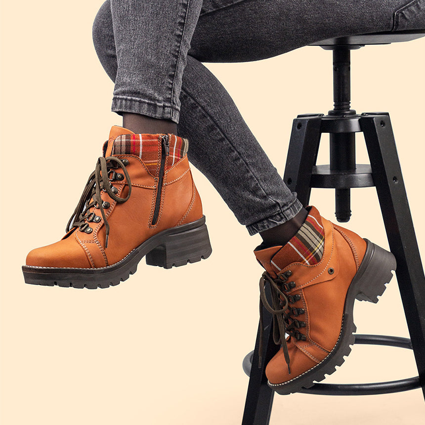 Kodiak Tartan Nubuck Leather Bootie