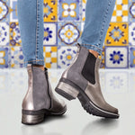 Kourtney Scrunched Leather Chelsea Boot