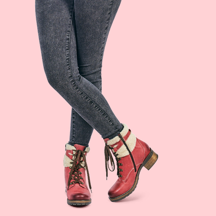 Kara Leather & Shearling Boot