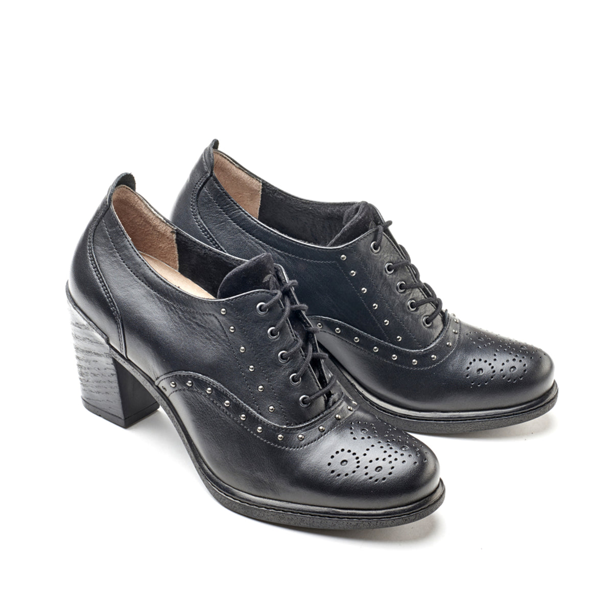 Gaby Mid-Heel Lace-Up Shoe