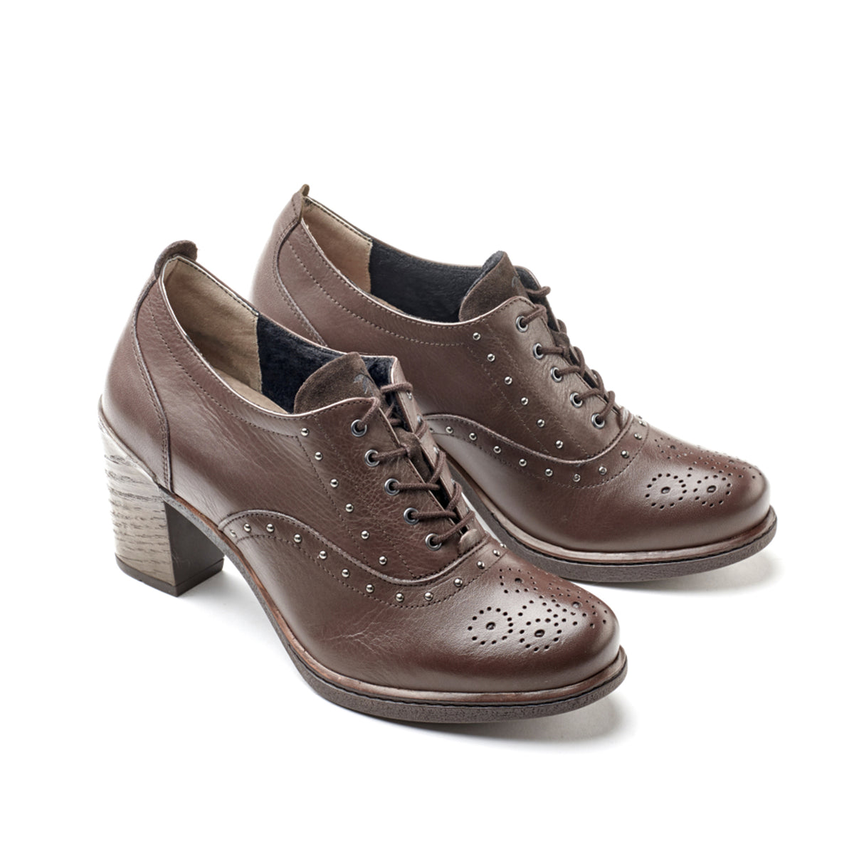 Gaby Mid-Heel Lace-Up Shoe