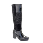 Geneva High Riding Leather & Suede Boot