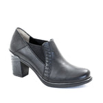 Gina Mid-Heel Leather Pump