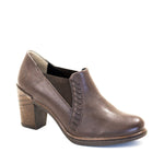 Gina Mid-Heel Leather Pump