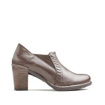 Gina Mid-Heel Leather Pump