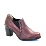 Gina Mid-Heel Leather Pump