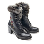 Goldie Leather Mid-Heel Boot