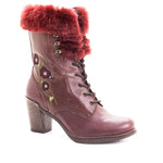 Goldie Leather Mid-Heel Boot