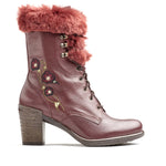 Goldie Leather Mid-Heel Boot