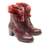 Goldie Leather Mid-Heel Boot