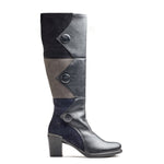 Gwyneth High Riding Leather & Suede Boot