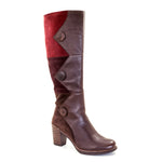 Gwyneth High Riding Leather & Suede Boot