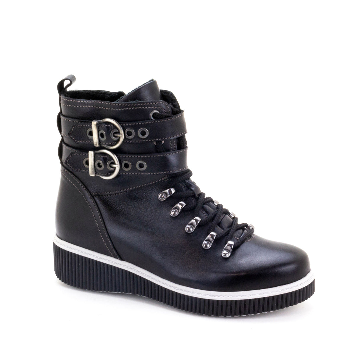 Jessie Leather Wedge Boot