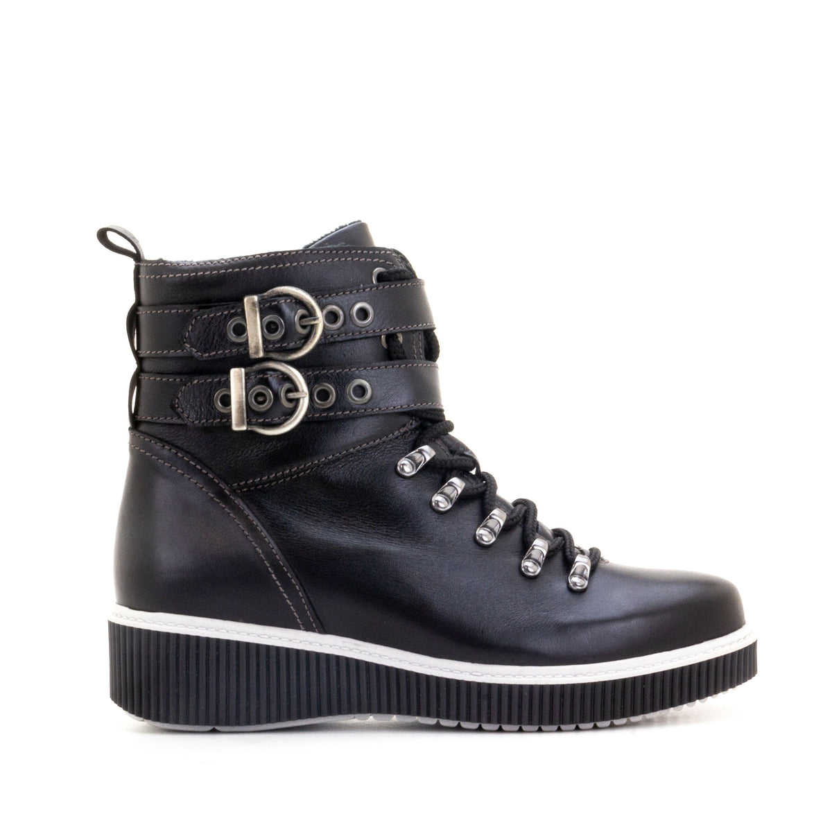 Jessie Leather Wedge Boot