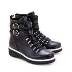 Jessie Leather Wedge Boot