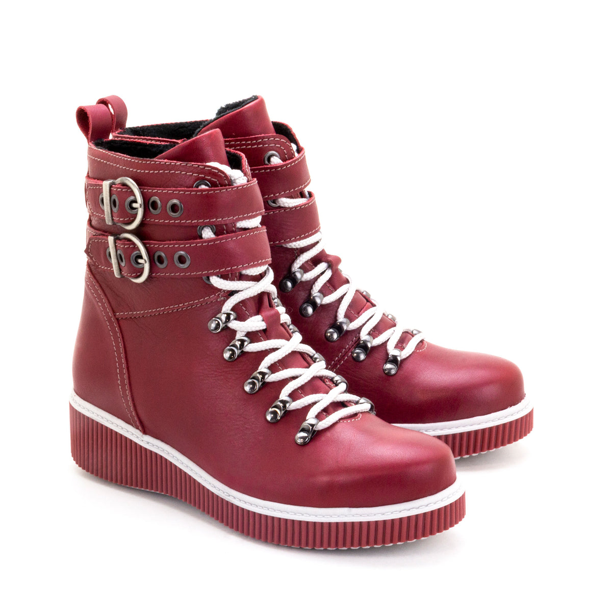 Jessie Leather Wedge Boot