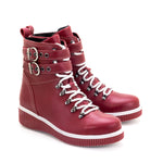 Jessie Leather Wedge Boot