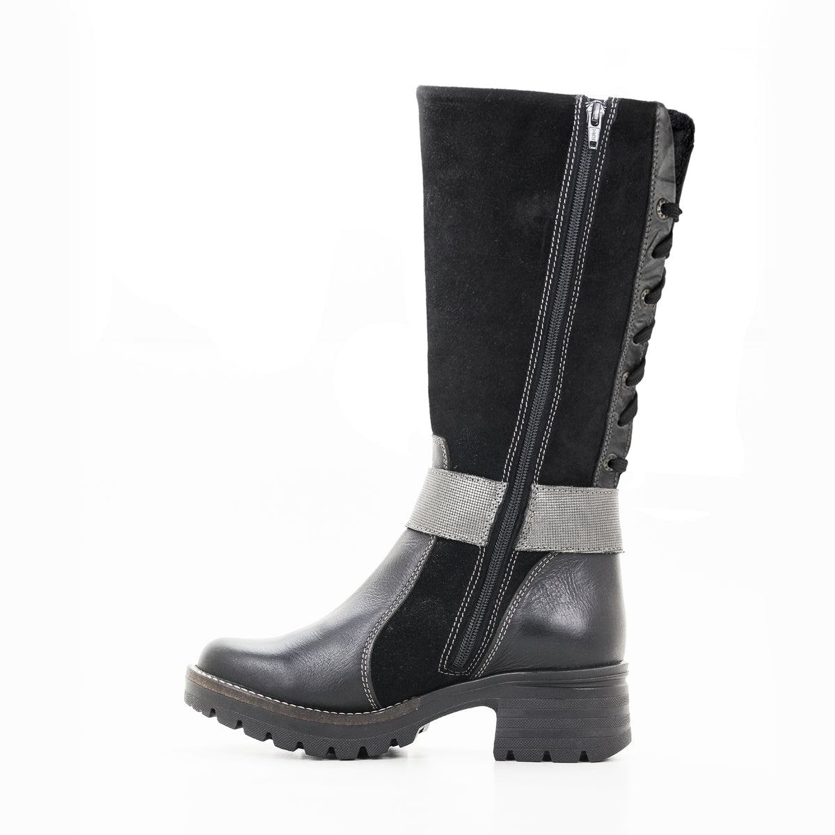 Kadia Mid-Calf Leather & Suede Boot