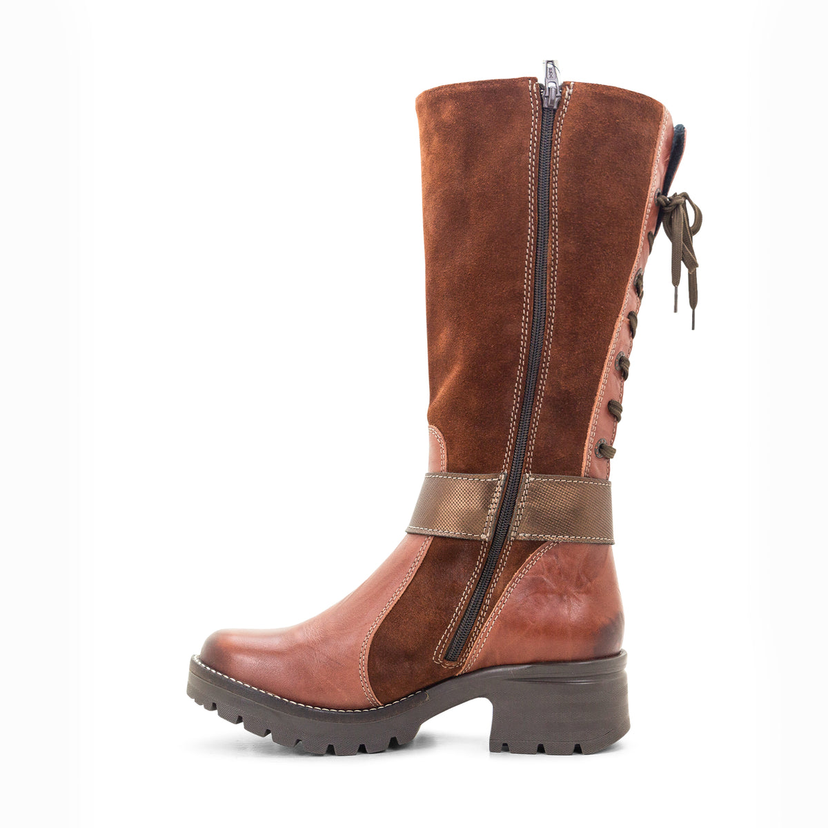 Kadia Mid-Calf Leather & Suede Boot