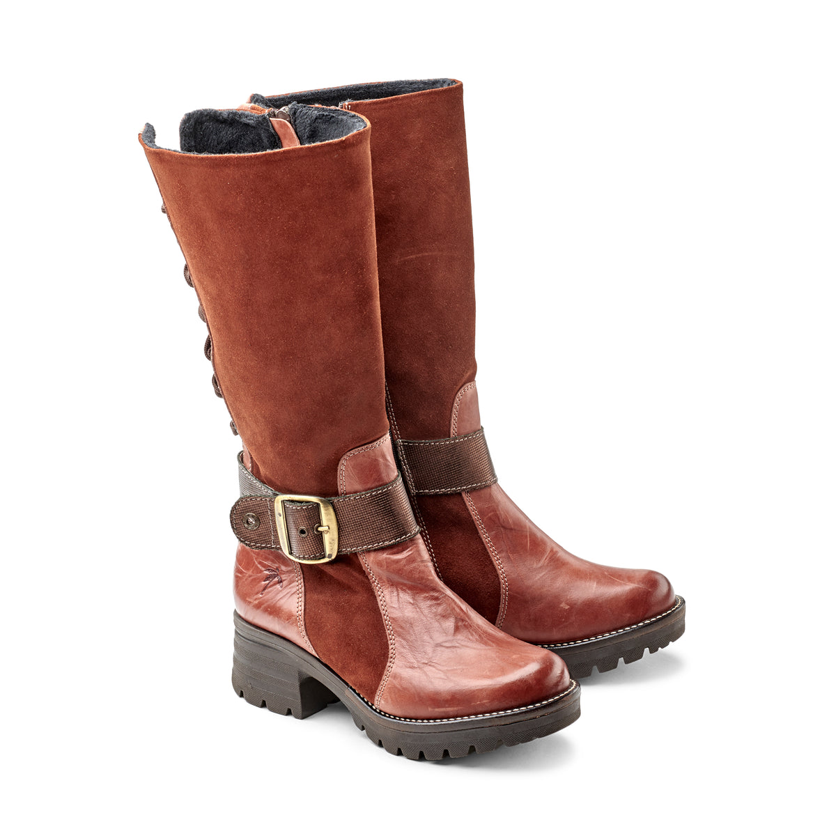 Kadia Mid-Calf Leather & Suede Boot
