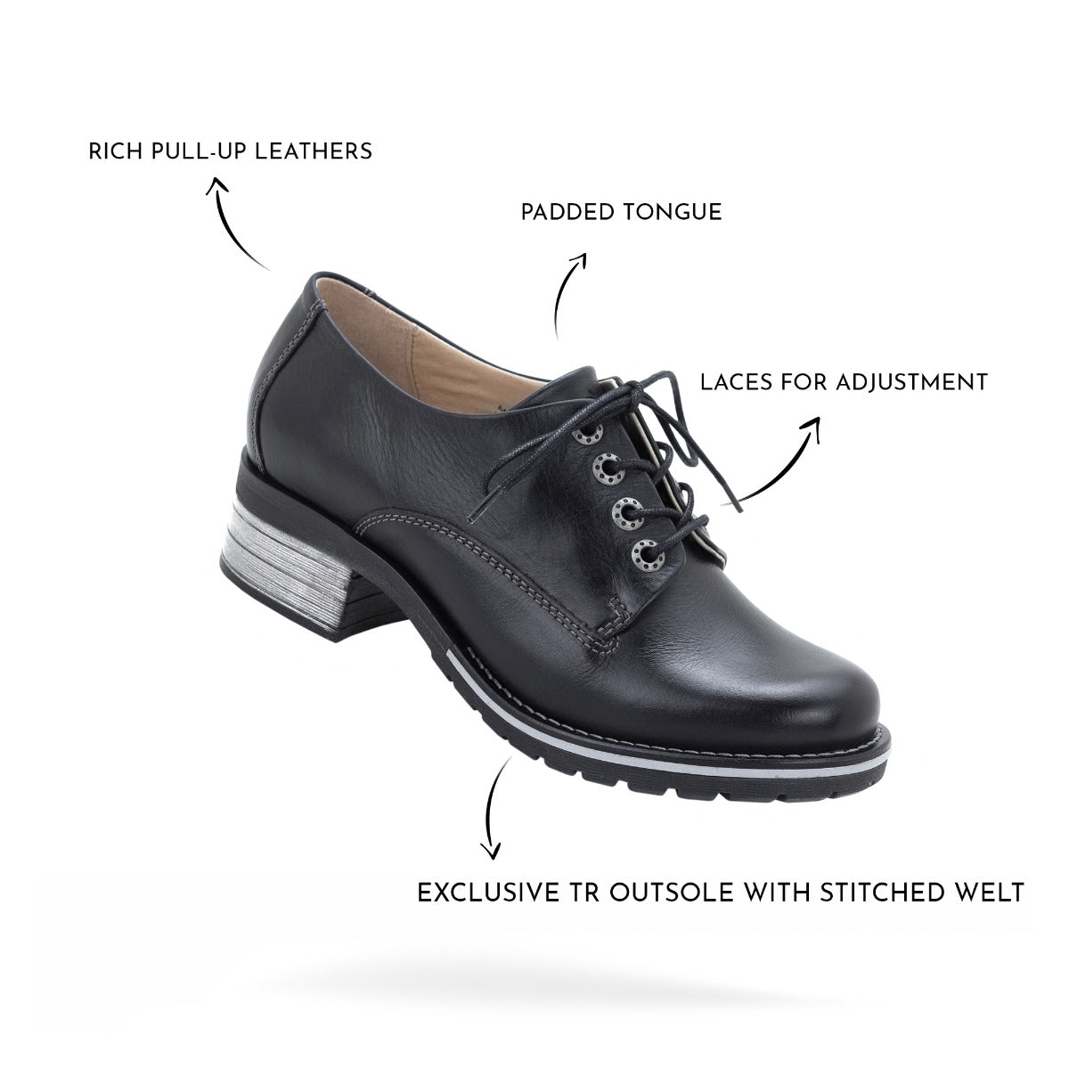 Kaley Lace-Up Leather Shoes