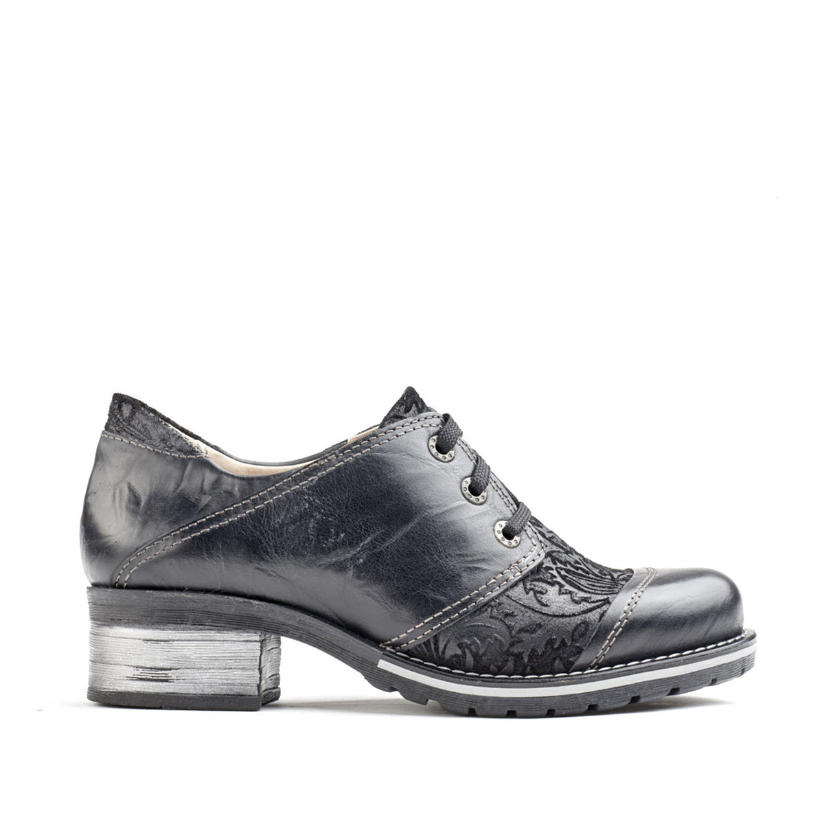 Kalista Leather & Printed Suede Lace-Up Shoes