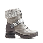 Kameryn Scrunched Leather & Faux Fur Boot