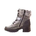 Kameryn Scrunched Leather & Faux Fur Boot