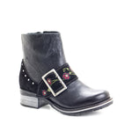 Kamilah Scrunched Leather & Suede Boot