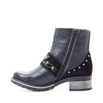 Kamilah Scrunched Leather & Suede Boot