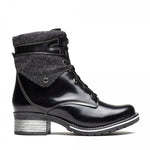 Kara Leather & Burel Wool Boot