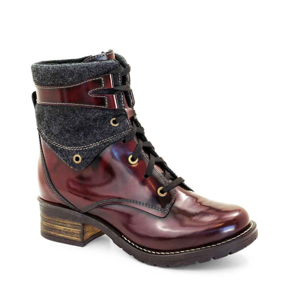 Kara Leather & Burel Wool Boot