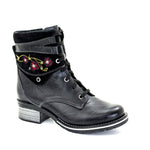 Kara Leather & Embroidery Suede Boot