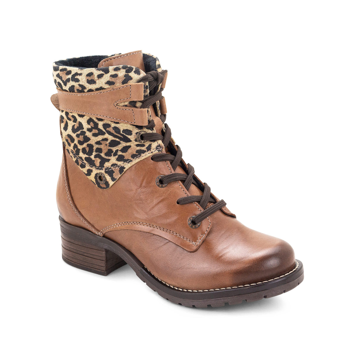 Kara Scrunched Leather & Leopard Boot