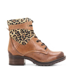 Kara Scrunched Leather & Leopard Boot