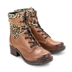 Kara Scrunched Leather & Leopard Boot
