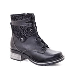Kara Scrunched Leather & Printed Suede Boot