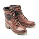 Kara Scrunched Leather & Printed Suede Boot