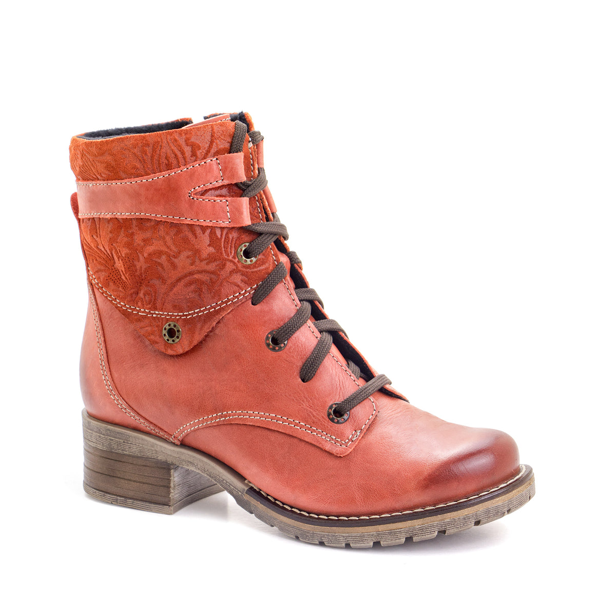 Kara Scrunched Leather & Printed Suede Boot