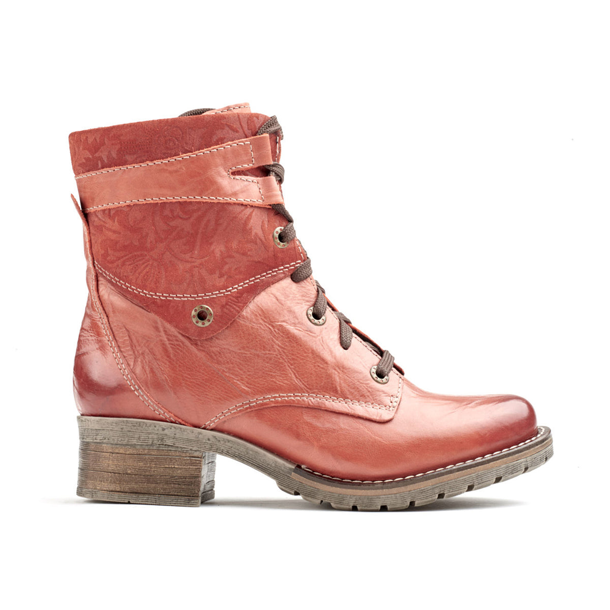 Kara Scrunched Leather & Printed Suede Boot