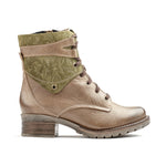 Kara Scrunched Leather & Printed Suede Boot