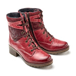 Kara Scrunched Leather & Printed Suede Boot