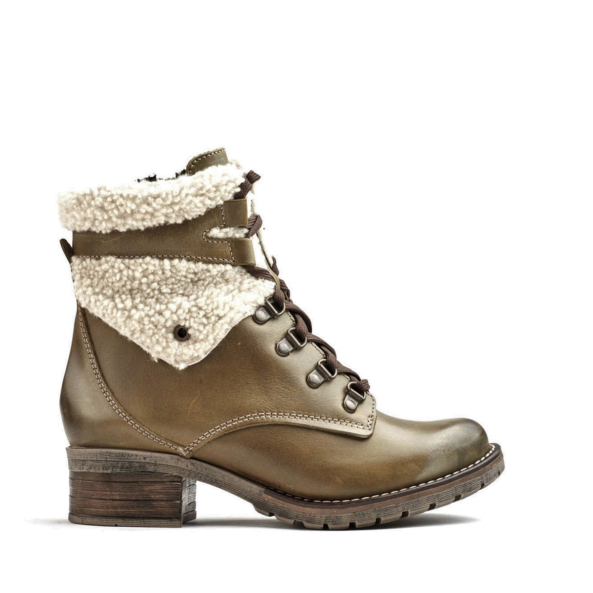 Kara Leather & Shearling Boot