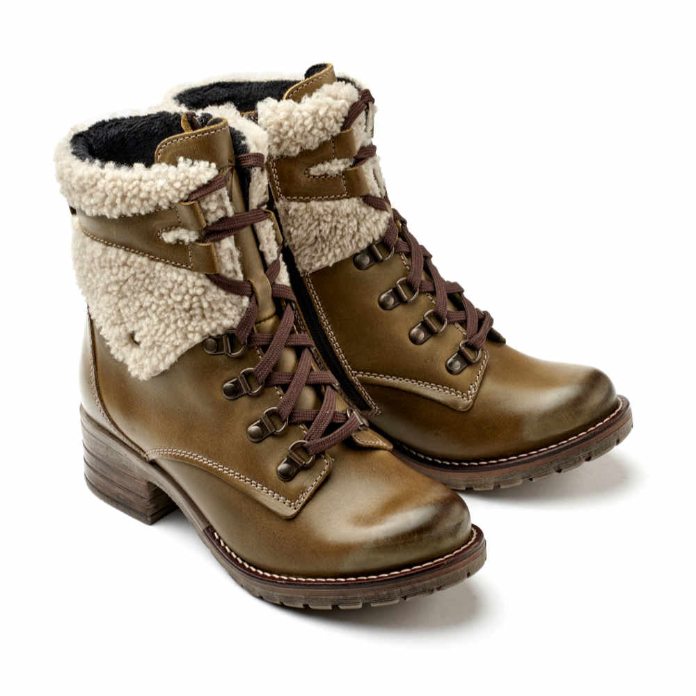 Kara Leather & Shearling Boot