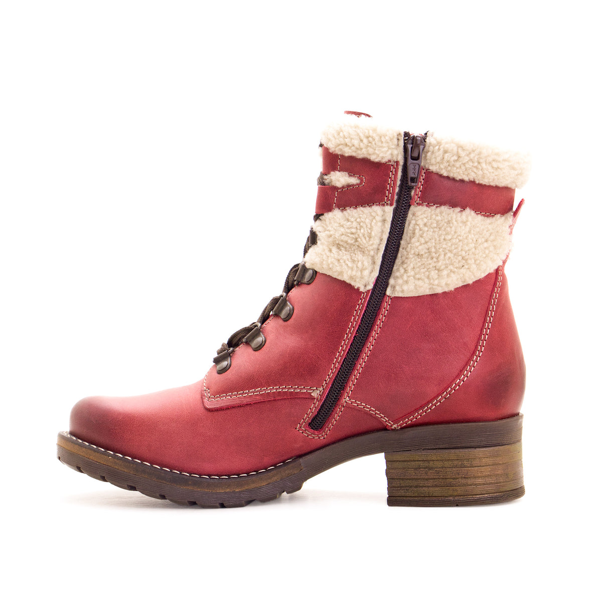 Kara Leather & Shearling Boot