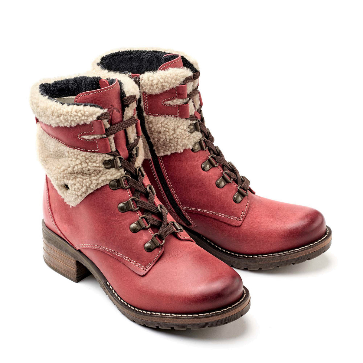 Kara Leather & Shearling Boot