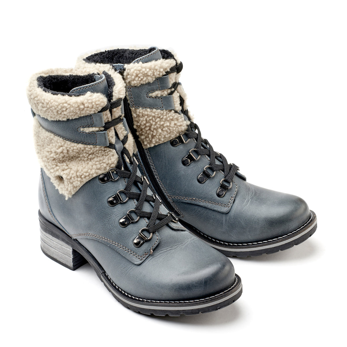 Kara Leather & Shearling Boot