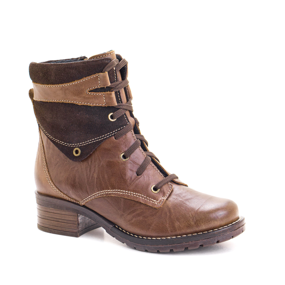 Kara Scrunched Leather & Suede Boot