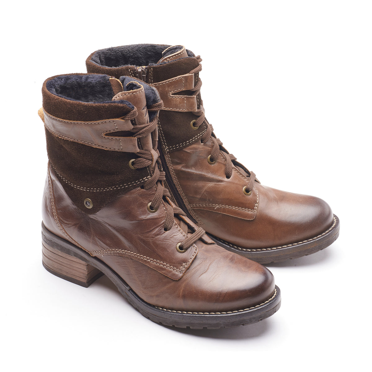 Kara Scrunched Leather & Suede Boot