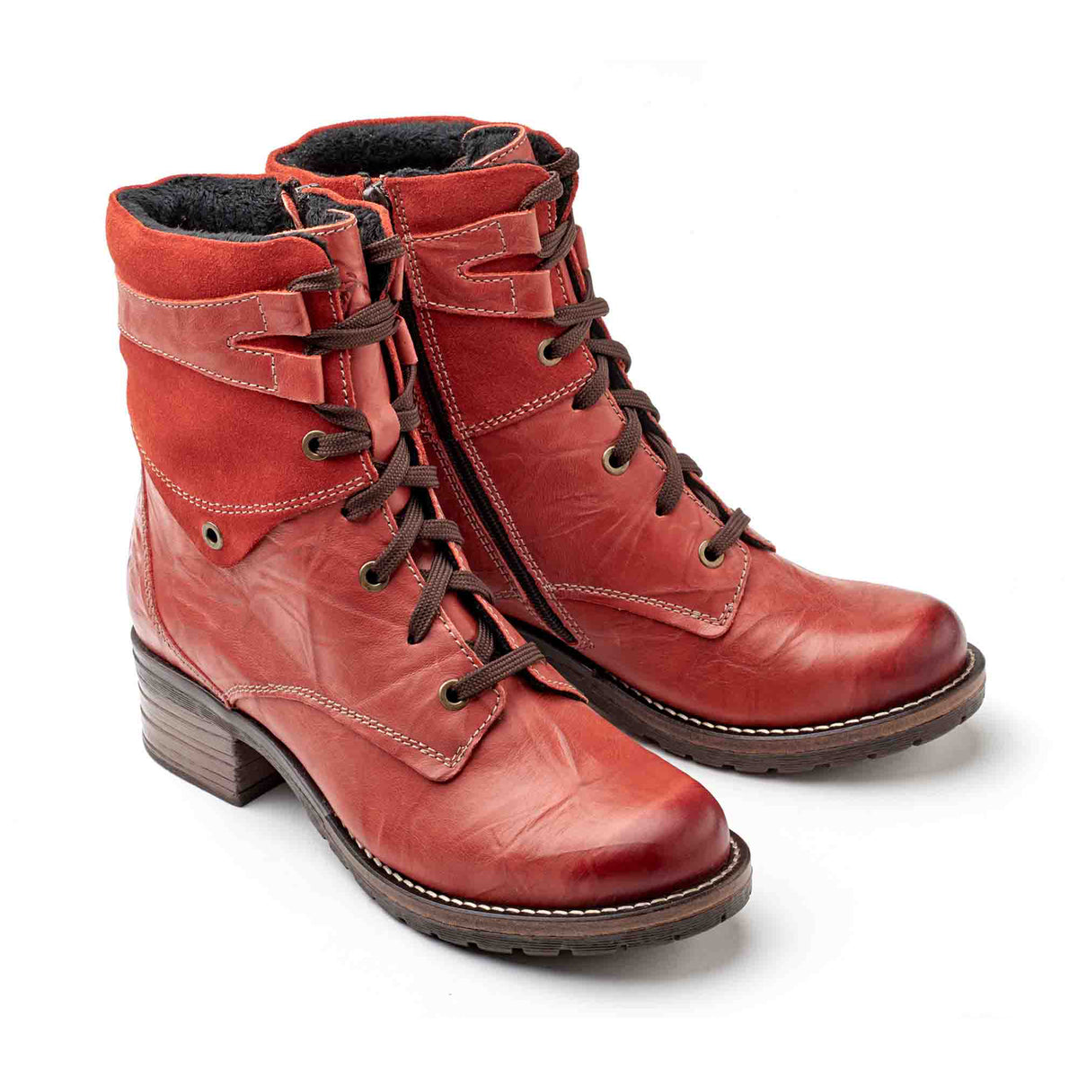 Kara Scrunched Leather & Suede Boot